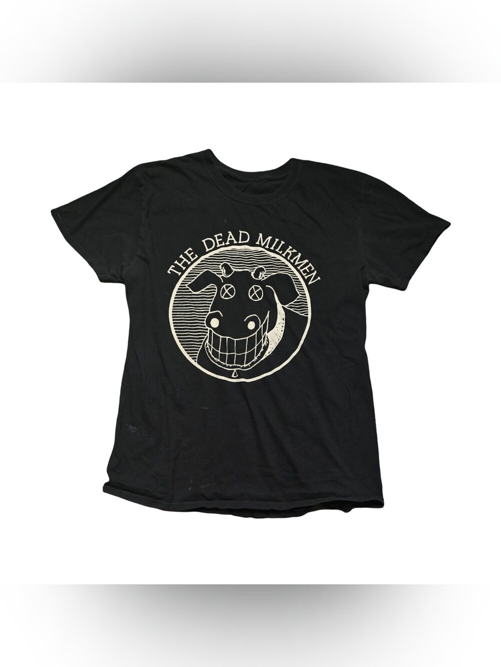The Dead Milkmen White Cow Logo Punk Band Medium Shirt